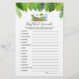 Baby Word Scramble Dinosaur Baby Showspiel