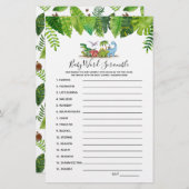 Baby Word Scramble Dinosaur Baby Showspiel (Vorne/Hinten)