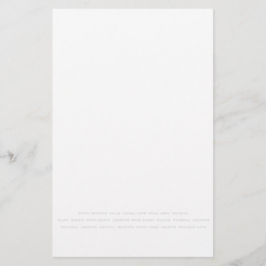 Baby Word Scramble Game Paper Cards Lila Flyer (Hinten)