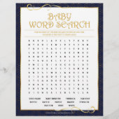 Baby Word Scramble [Golden Blue] Briefbogen (Vorderseite)