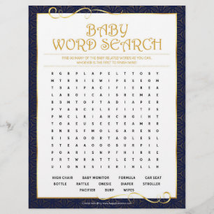 Baby Word Scramble [Golden Blue] Briefbogen