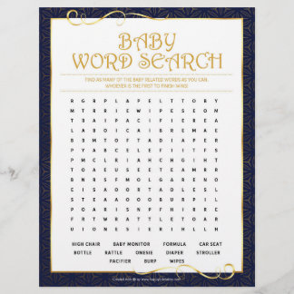 Baby Word Scramble [Golden Blue] Briefbogen