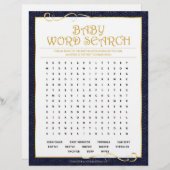 Baby Word Scramble [Golden Blue] Briefbogen (Vorne/Hinten)