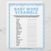Baby Word Scramble [Luxury Lace [blau] Briefbogen (Vorne/Hinten)