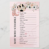 Baby Word Scramble Sättel up Western Cowgirl Thema (Vorderseite)