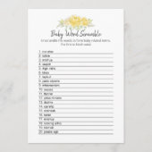 Baby Word Scramble Teddy Bear Card Programm (Vorderseite)