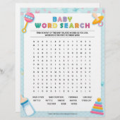 Baby Word Search [Baby Basics Blue] Briefbogen (Vorne/Hinten)