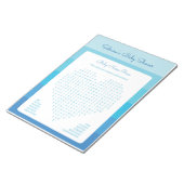 Baby Word Search Blue Ombre Stripes Baby Dusche Notizblock (angewinkelt)