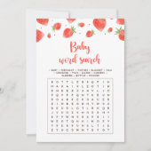 Baby Word Search Game, Berry Sweet Baby Shooter Einladung (Vorderseite)