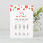 Baby Word Search Game, Berry Sweet Baby Shooter Einladung (Stehend Vorderseite)