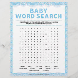 Baby Word Search [Luxury Lace [blau] Briefbogen