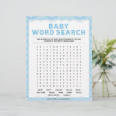 Baby Word Search [Luxury Lace [blau] Briefbogen (Stehend Vorderseite)