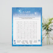 Baby Word Search [Snowy Blue] Briefbogen (Stehend Vorderseite)