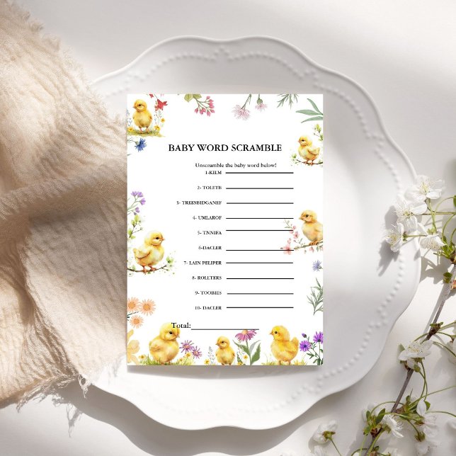 Baby Wortgewirr Baby Baby Dusche Spiel (Von Creator hochgeladen)