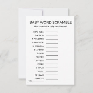 BABy Wortspiel Baby Dusche