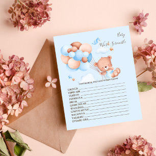 Baby-Wortverwirrung Baby Shower Spiel