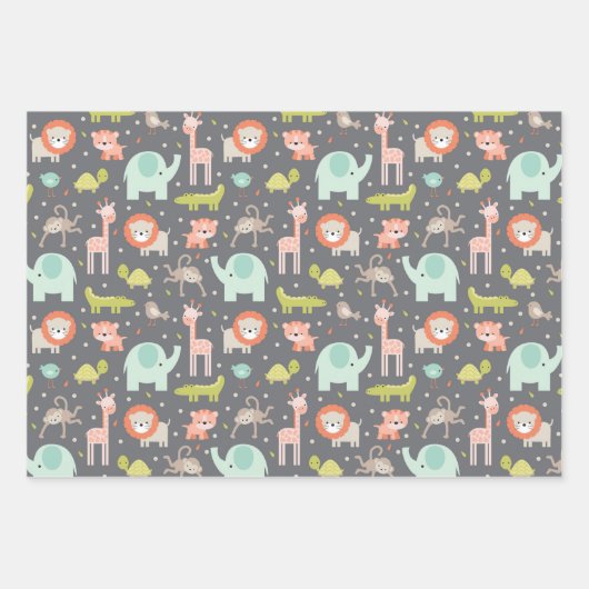 Baby Wrapping Paper Set Geschenkpapier Set (Vorderseite 2)