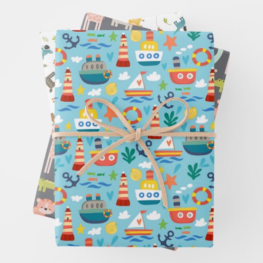 Baby Wrapping Paper Set Geschenkpapier Set (Beispiel)