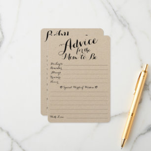 Baby wünscht Rat & Vorhersagen auf doppelter Seite Begleitkarte