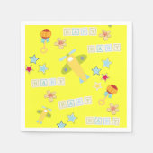 Baby Yellow Airplane Paper Napkins Serviette (Vorderseite)