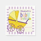 Baby Yellow Carriage Neugeborene Säugling Babydusc Serviette (Vorderseite)