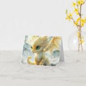 Baby Yellow Dragon Digital Art Karte (Gelbe Blume)