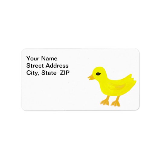 Baby Yellow Rubber Ducky Address Labels Adressaufkleber (Vorne)