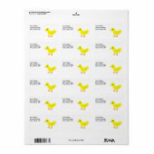 Baby Yellow Rubber Ducky Address Labels Adressaufkleber (Vorne)