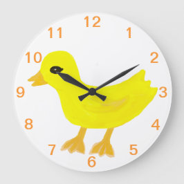 Baby Yellow Rubber Ducky Große Wanduhr