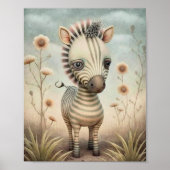 Baby Zebra African Animal | Zebra Wall Print Poster (Vorne)