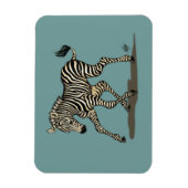 Baby zebra auf blauem Hintergrund Magnet (Vertikal)