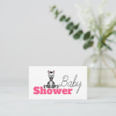 Baby Zebra, Baby Shower Ticket Einladung (Stehend Vorderseite)
