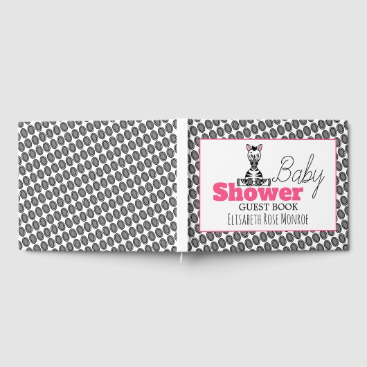 Baby Zebra, Babydusche Gästebuch (Voll)