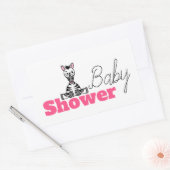 Baby Zebra, Babydusche Rechteckiger Aufkleber (Umschlag)