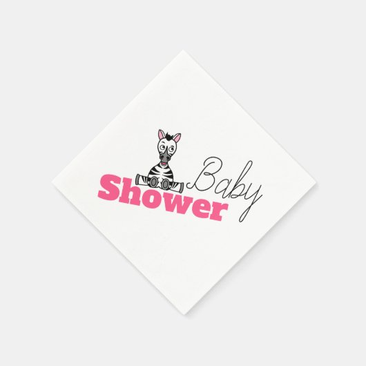 Baby Zebra, Babydusche Serviette (Ecke)