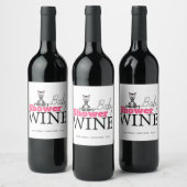 Baby Zebra, Babydusche Weinetikett (Flaschen)