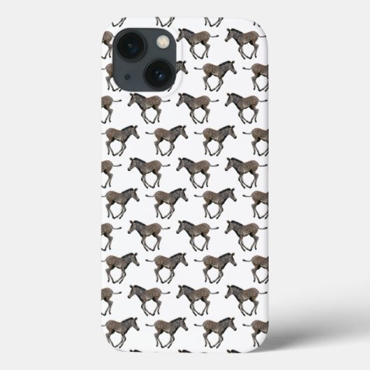 Baby Zebra Frenzy iPad Case (weiß) (Rückseite)
