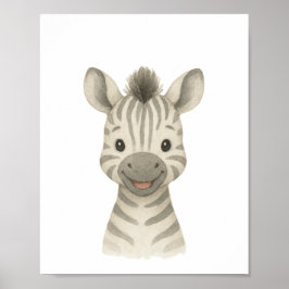 Baby Zebra Gender Neutral Safari Kinderzimmer Post Poster