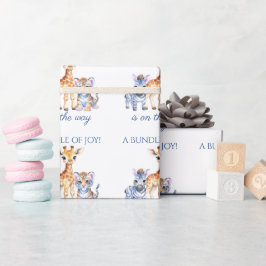 Baby Zebra Giraffe und Tiger Geschenkpapier