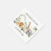 Baby Zebra Giraffe und Tiger Serviette (Ecke)