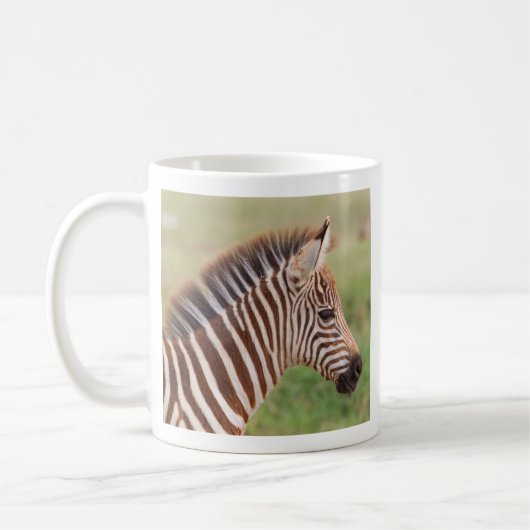 Baby zebra head, Tansania Kaffeetasse (Links)