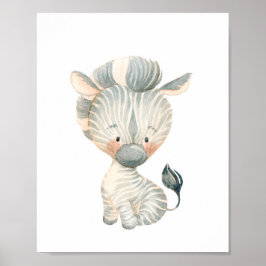 Baby Zebra Kinderzimmer Wall Art Poster
