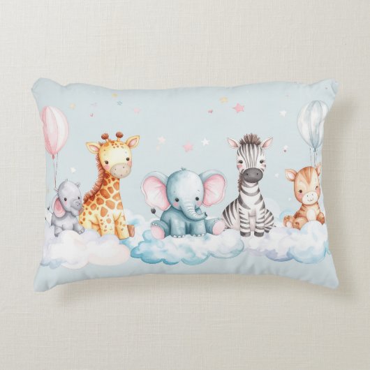 Baby Zebra mit all seinen Freunden Dekokissen (Vorderseite)