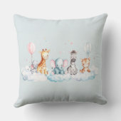 Baby Zebra mit all seinen Freunden Kissen (Rückseite)