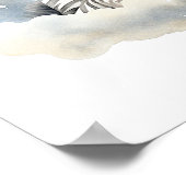 Baby zebra on clouds poster for nursery room (Ecke)