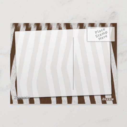 Baby Zebra Postkarte (Rückseite)