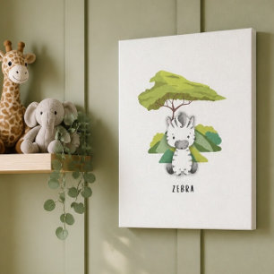 Baby Zebra Safari Canvas Print Leinwanddruck