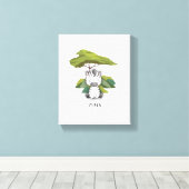 Baby Zebra Safari Canvas Print Leinwanddruck (Insitu (Holzboden))