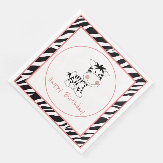Baby Zebra Serviette (Ecke)