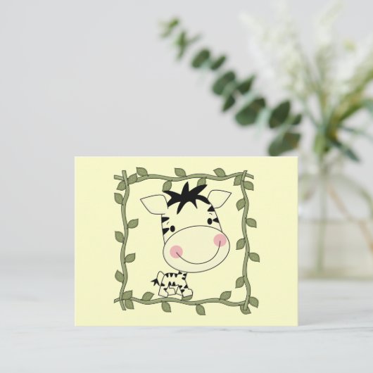 Baby Zebra T - Shirt und Geschenke Postkarte (Stehend Vorderseite)